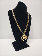 Load image into Gallery viewer, 18K Italian Gold Plated 22&quot; Cuban Necklace and Bold Pendant
