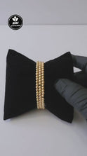 Load and play video in Gallery viewer, 18K Gold Plated 3 in 1 Small Texture Beaded Bracelet
