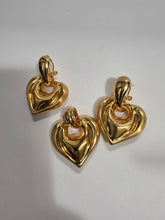 Load image into Gallery viewer, 18K Gold Plated Heart Earring and Pendant
