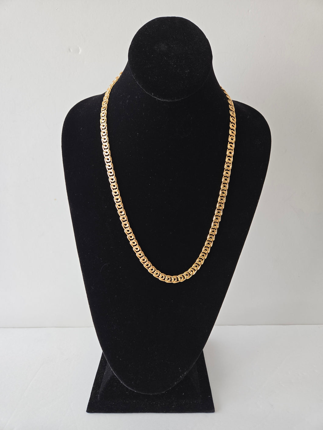 18K Italian Gold Plated Thick Long Necklace