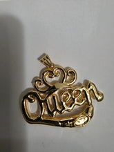 Load image into Gallery viewer, 18K Gold Plated Bold Queen Pendant
