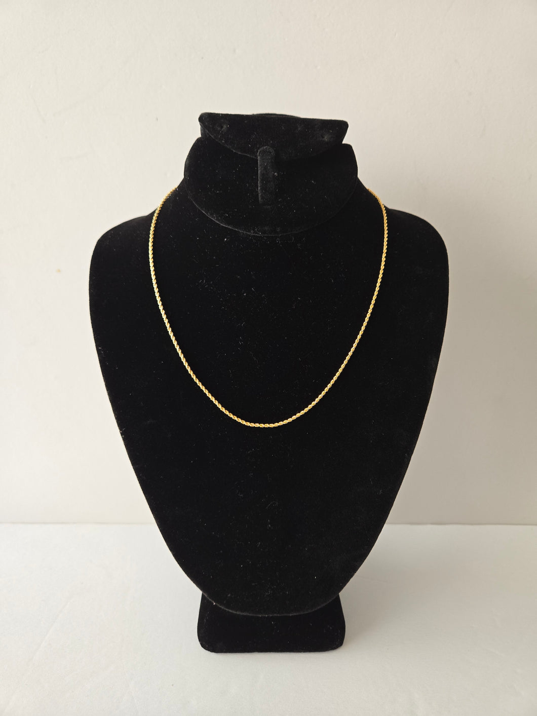 18K Italian Gold Plated Short Thin Necklace