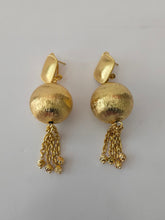 Load image into Gallery viewer, 18K Gold Plated Drop with Tassel Earring
