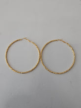 Load image into Gallery viewer, 18K Gold Plated Beaded Hoop Earring
