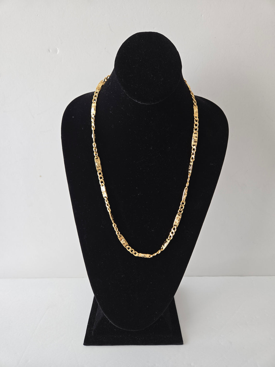 18K Italian Gold Plated Long Thin Necklace