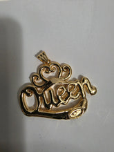 Load image into Gallery viewer, 18K Gold Plated Bold Queen Pendant
