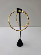 Load image into Gallery viewer, 18K Gold Plated Bold Beaded Hoop Earring
