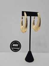 Load image into Gallery viewer, 18K Gold Plated Bold Oval Hoop Earring
