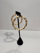 Load image into Gallery viewer, 18K Gold Plated Twisted Bold Hoop
