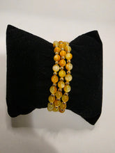 Load image into Gallery viewer, 3 in 1 Yellow Beaded Elastic Bracelet
