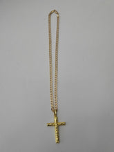 Load image into Gallery viewer, 18K Gold Plated Necklace and Cross Pendant

