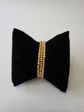Load image into Gallery viewer, 18K Gold Plated 3 in 1 Small Texture Beaded Elastic  Bracelet
