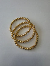 Load image into Gallery viewer, 18K Gold Plated Beaded Elastic Bracelet "Diamondcut"
