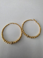 Load image into Gallery viewer, 18K Gold Plated Bold Beaded Hoop Earring
