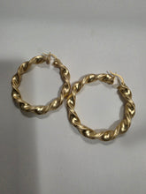 Load image into Gallery viewer, 18K Gold Plated Twisted Bold Hoop

