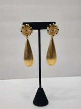 Load image into Gallery viewer, 18K Gold Plated Drop Earring with Mult Color CZ stone
