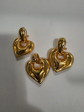 Load image into Gallery viewer, 18K Gold Plated Heart Earring and Pendant

