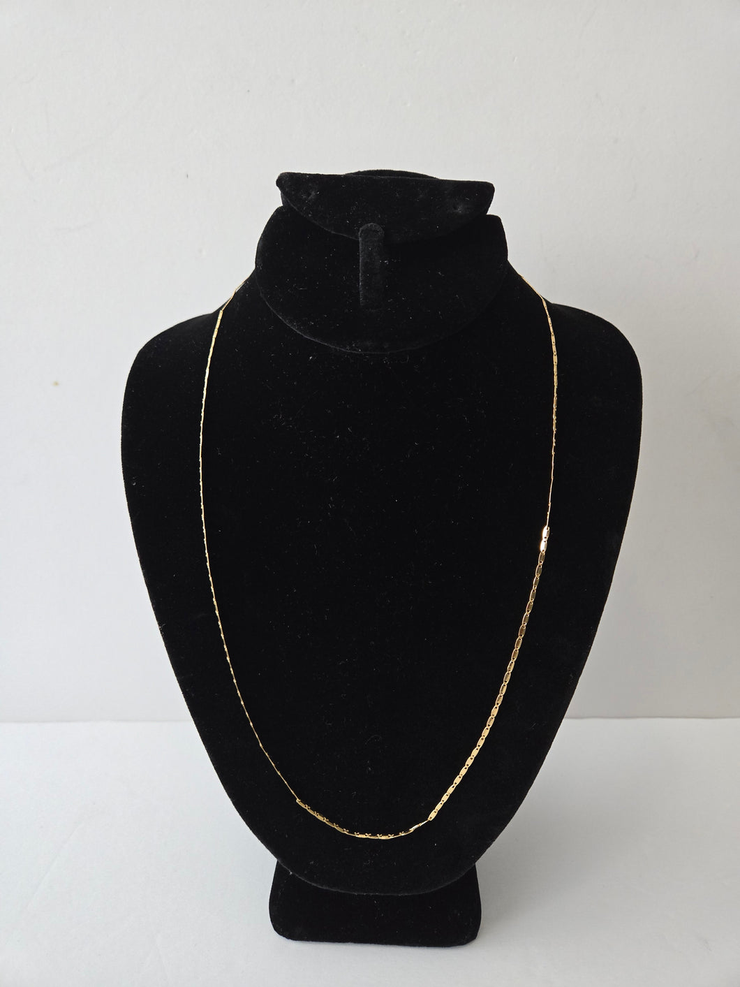 18K Italian Gold Plated Thin Long Necklace