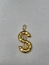 Load image into Gallery viewer, 18K GOLD PLATED CHUNKY DOLLAR SIGN PENDANT

