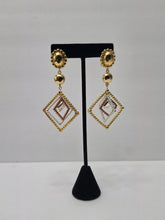 Load image into Gallery viewer, 18K Gold Plated 3 Tone Drop Earring
