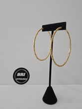Load image into Gallery viewer, 18K Gold Plated Beaded Hoop Earring
