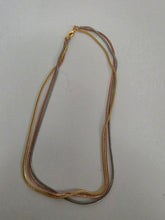 Load image into Gallery viewer, 18K Gold Plated 3 Tone 3 in 1  18" Necklace

