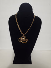 Load image into Gallery viewer, 18K Gold Plated 18" Cuban Necklace with Queen Pendant
