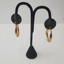 Load image into Gallery viewer, 18K BRAZILIAN GOLD PLATED TWISTED HOOP EARRINGS
