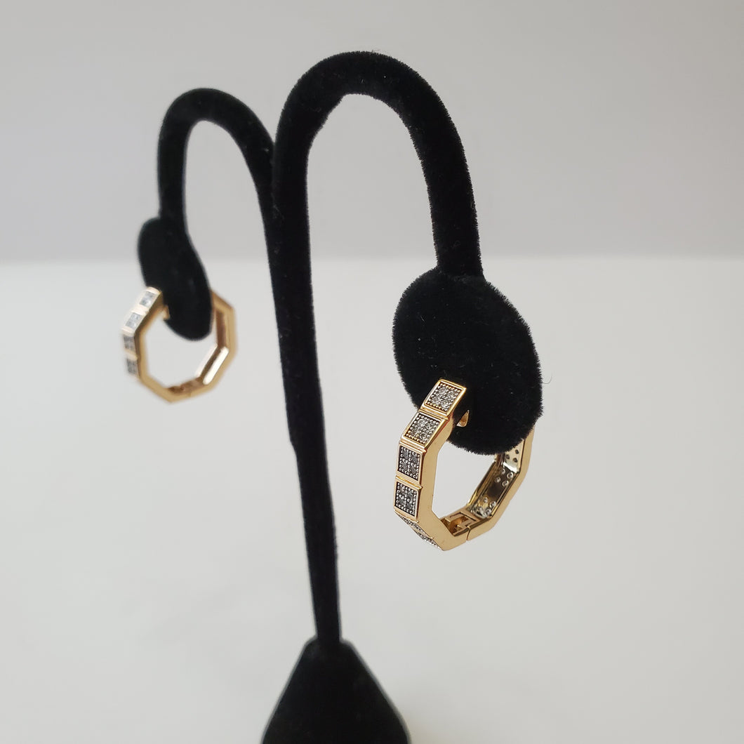 18K BRAZILIAN GOLD PLATED HOOP EARRINGS