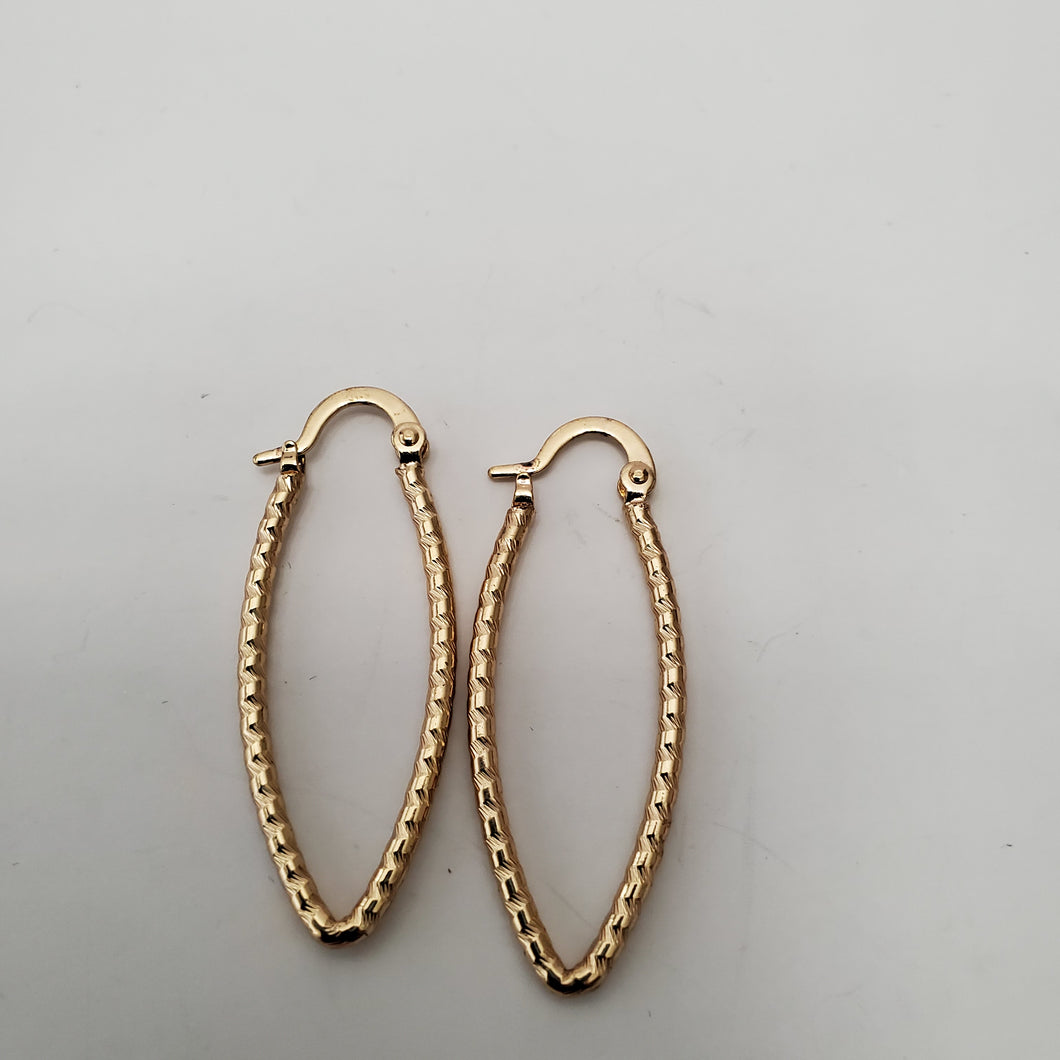 18K ITALIAN GOLD PLATED HOOP EARRINGS