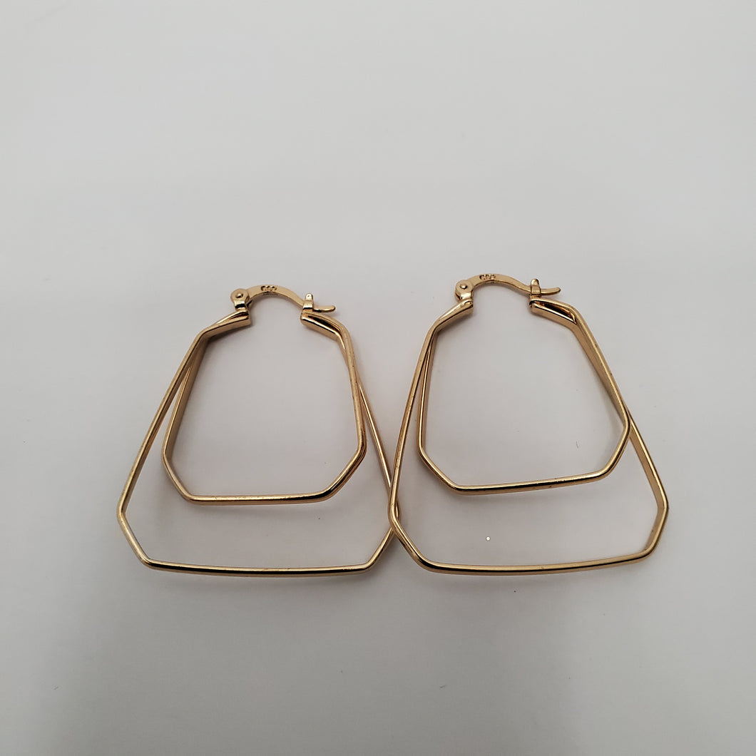 18K ITALIAN GOLD PLATED HOOP EARRINGS