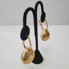 Load image into Gallery viewer, 18K ITALIAN GOLD PLATED DROP/DANGLING EARRINGS
