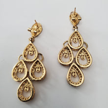 Load image into Gallery viewer, 18K ITALIAN GOLD PLATED DROP/DANGLING EARRINGS
