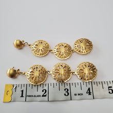 Load image into Gallery viewer, 18K ITALIAN GOLD PLATED 3 DROP/DANGLING EARRINGS
