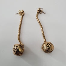 Load image into Gallery viewer, 18K ITALIAN GOLD PLATED DROP/DANGLING EARRINGS
