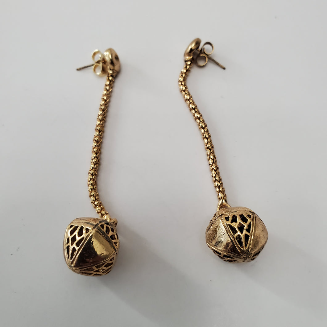 18K ITALIAN GOLD PLATED DROP/DANGLING EARRINGS