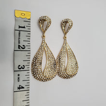 Load image into Gallery viewer, 18K ITALIAN GOLD PLATED DROP/DANGLING EARRINGS
