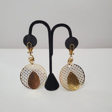 Load image into Gallery viewer, 18K ITALIAN GOLD PLATED DROP/DANGLING EARRINGS
