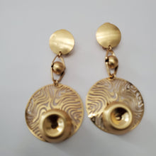 Load image into Gallery viewer, 18K ITALIAN GOLD PLATED DROP/DANGLING EARRINGS
