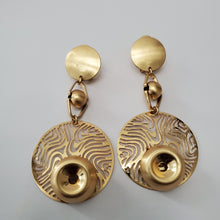 Load image into Gallery viewer, 18K ITALIAN GOLD PLATED DROP/DANGLING EARRINGS
