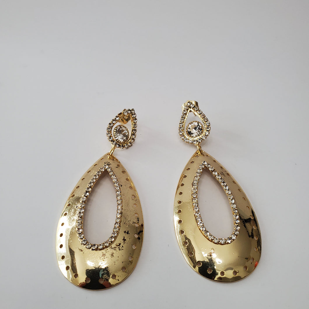 18K ITALIAN GOLD PLATED DROP/DANGLING EARRINGS