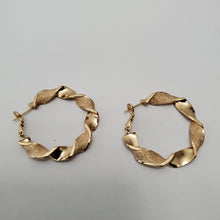 Load image into Gallery viewer, 18K GOLD PLATED TWISTED HOOP EARRINGS
