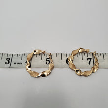 Load image into Gallery viewer, 18K GOLD PLATED TWISTED HOOP EARRINGS
