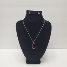 Load image into Gallery viewer, SLIVER ALPHABET C EARRING AND PENDANT  SET
