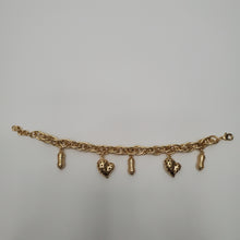 Load image into Gallery viewer, 18K GOLD PLATED HEART CHARM BRACELET
