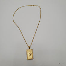 Load image into Gallery viewer, 18K GOLD PLATED STAINLESS STEEL NECKLACE &amp; ROSE PENDANT
