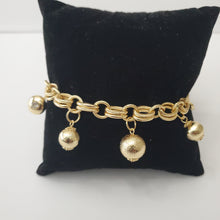 Load image into Gallery viewer, 18K GOLD PLATED BALL CHARM BRACELET
