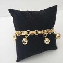 Load image into Gallery viewer, 18K GOLD PLATED BALL CHARM BRACELET
