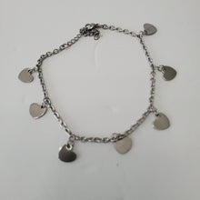 Load image into Gallery viewer, STAINLESS STEEL SLIVER HEART ANKLET
