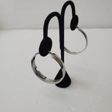 Load image into Gallery viewer, SLIVER STAINLESS STEEL LARGE HOOP EARRINGS
